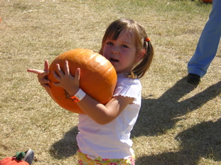 "I like this pumpkin!"