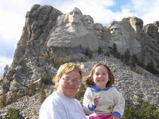Washington, Jefferson, Roosevelt, Lincoln, Grams, & Aleshia